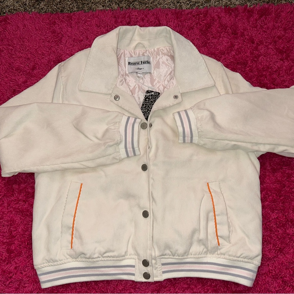 Women's Cream Bomber Jacket
